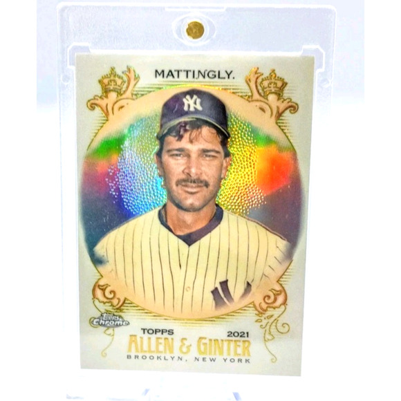 2021 Topps Allen & Ginter Chrome - Don Mattingly #197 Refractor - Picture 3 of 5